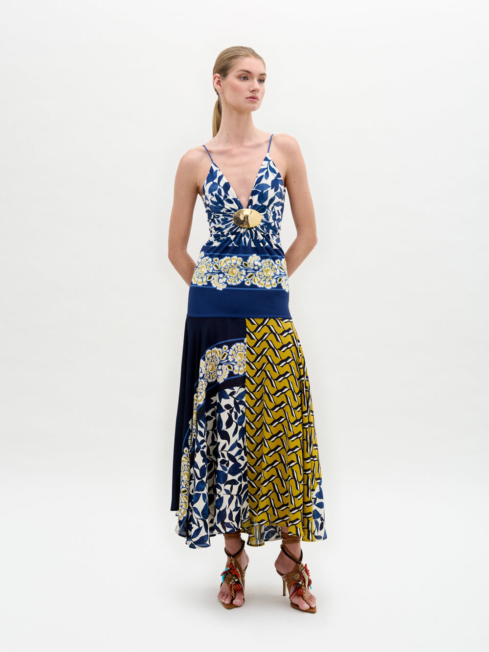 CASIANADRESS-NAVYGEOMETRICABSTRACTFLORAL_Front_PRE-FALL2025__1
