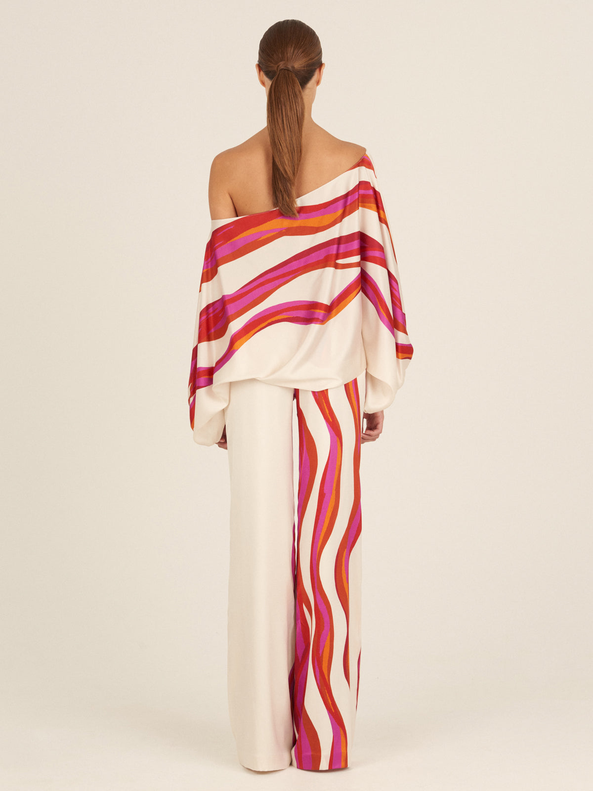 Pantalón Andie Fuschia Abstract Waves