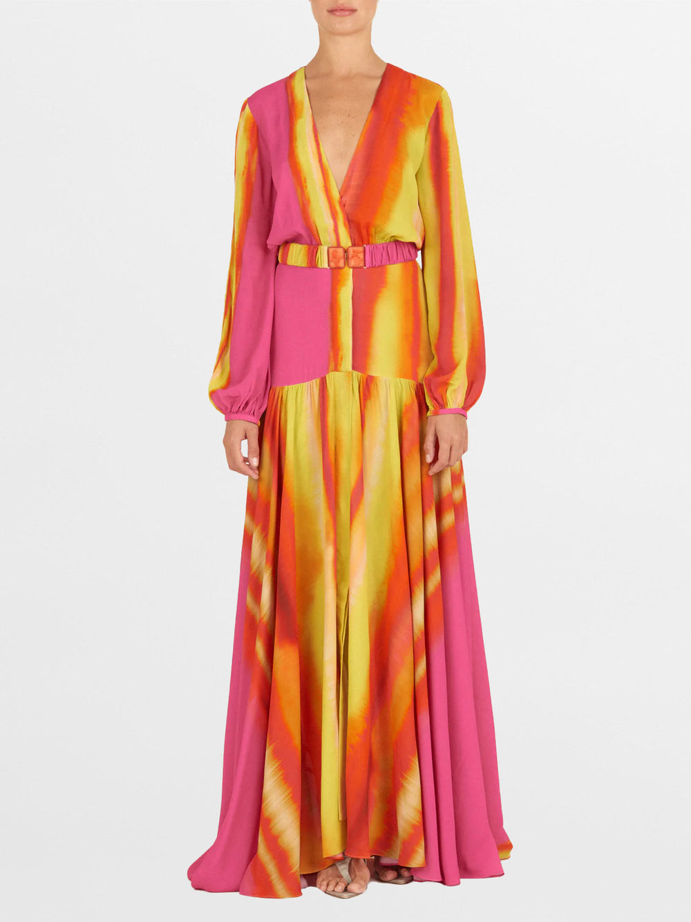 Vestido Nagore Fuschia Lime Stripes