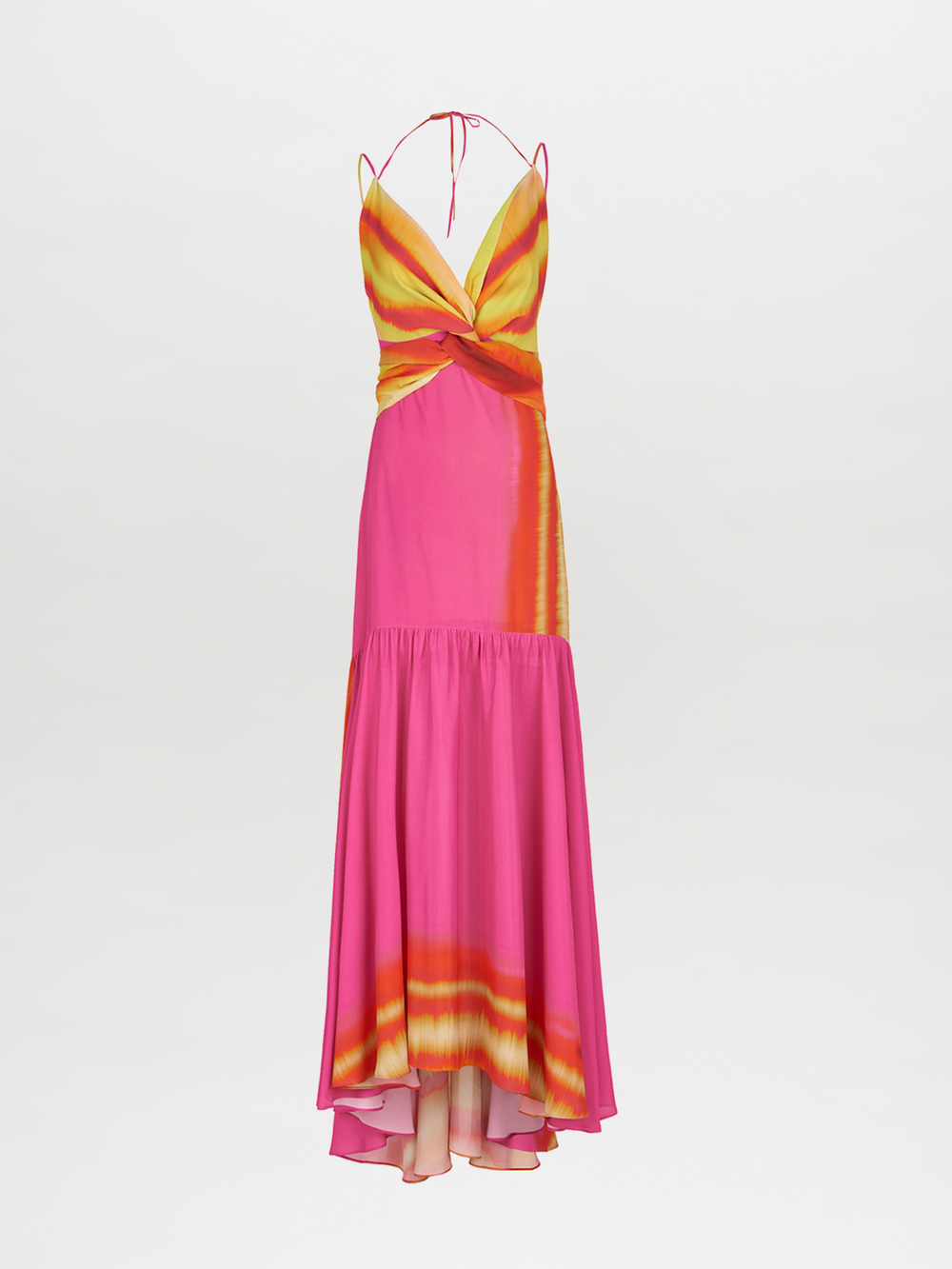 Vestido Eva Fuschia Lime Stripes