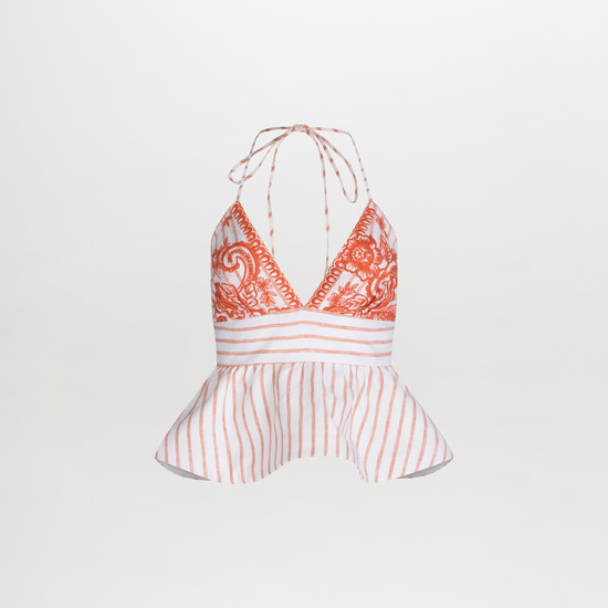 FabiolaBlouse-CoralPaisleysStripes