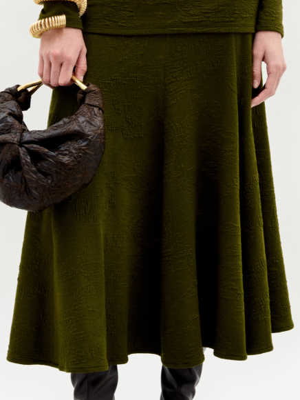 GILDA_SKIRT_-_HUNTER_GREEN_FRONT_DETAIL_FALL_2025__png