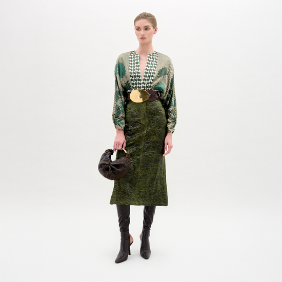 LAYAN_SKIRT_-_HUNTER_GREEN_FRONT_FALL_2025