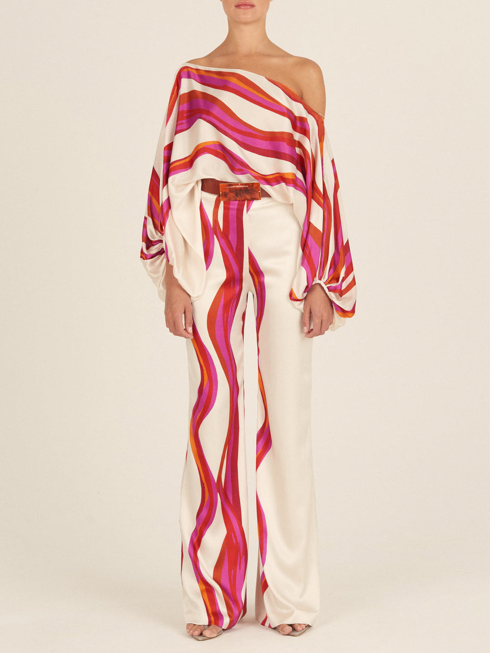 Pantalón Andie Fuschia Abstract Waves